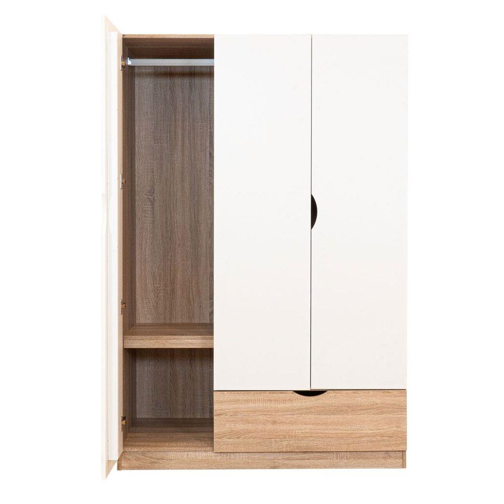 ตู้เสื้อผ้า 3 บานเปิด KONCEPT HAVIN 19227593 120 ซม. สีโซลิดโอ๊ค/ขาว