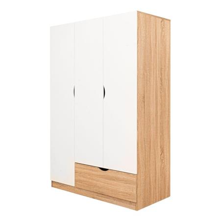 ตู้เสื้อผ้า 3 บานเปิด KONCEPT HAVIN 19227593 120 ซม. สีโซลิดโอ๊ค/ขาว_1