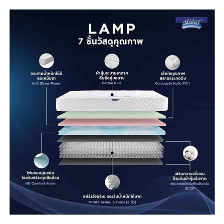ที่นอน 6 ฟุต MIDAS LAMP พร้อมหมอนหนุน 2 ชิ้น_4