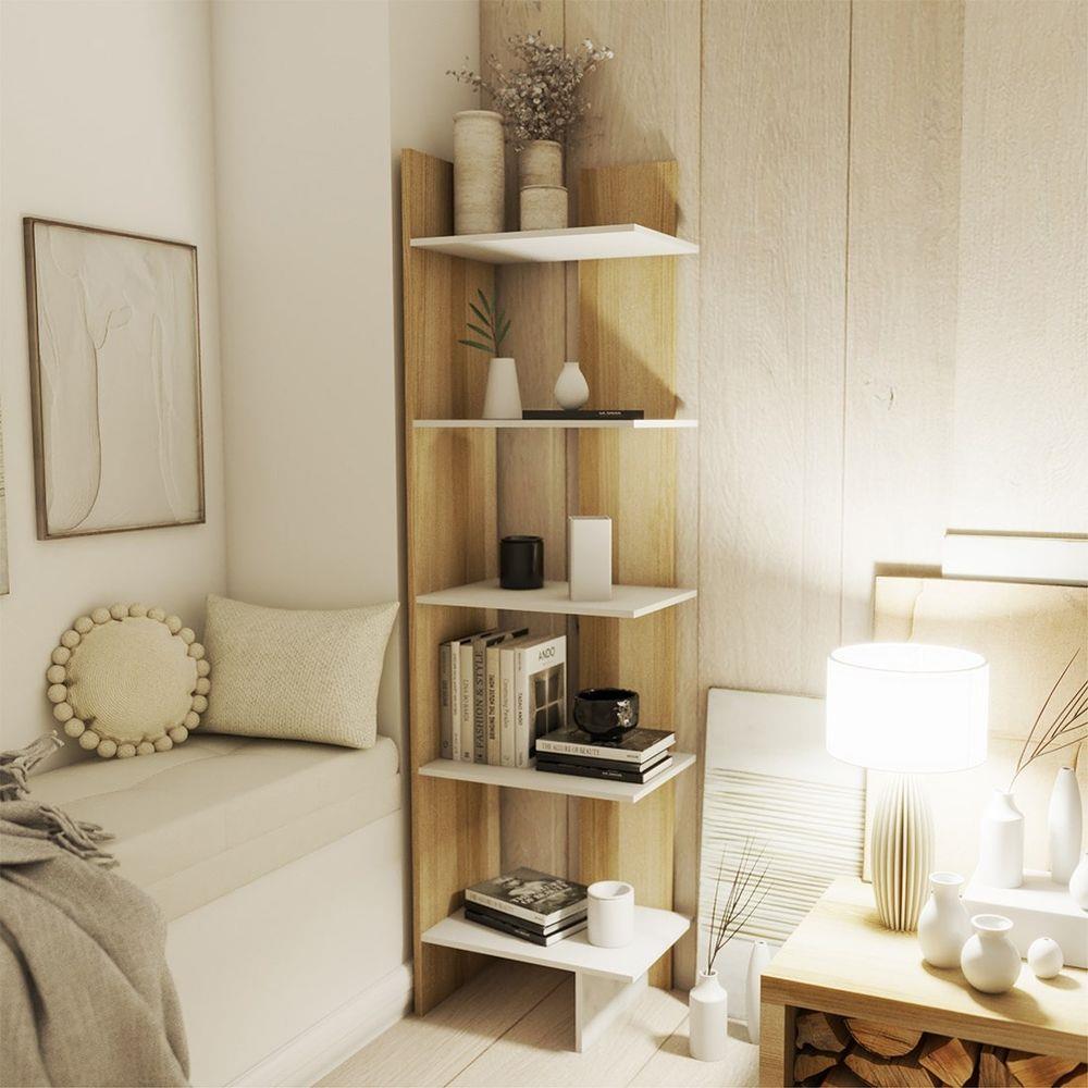 ชั้นวางของโล่ง 5 ชั้น KONCEPT PEAK-L 19193424 45 ซม. สีไม้อ่อน/ขาว