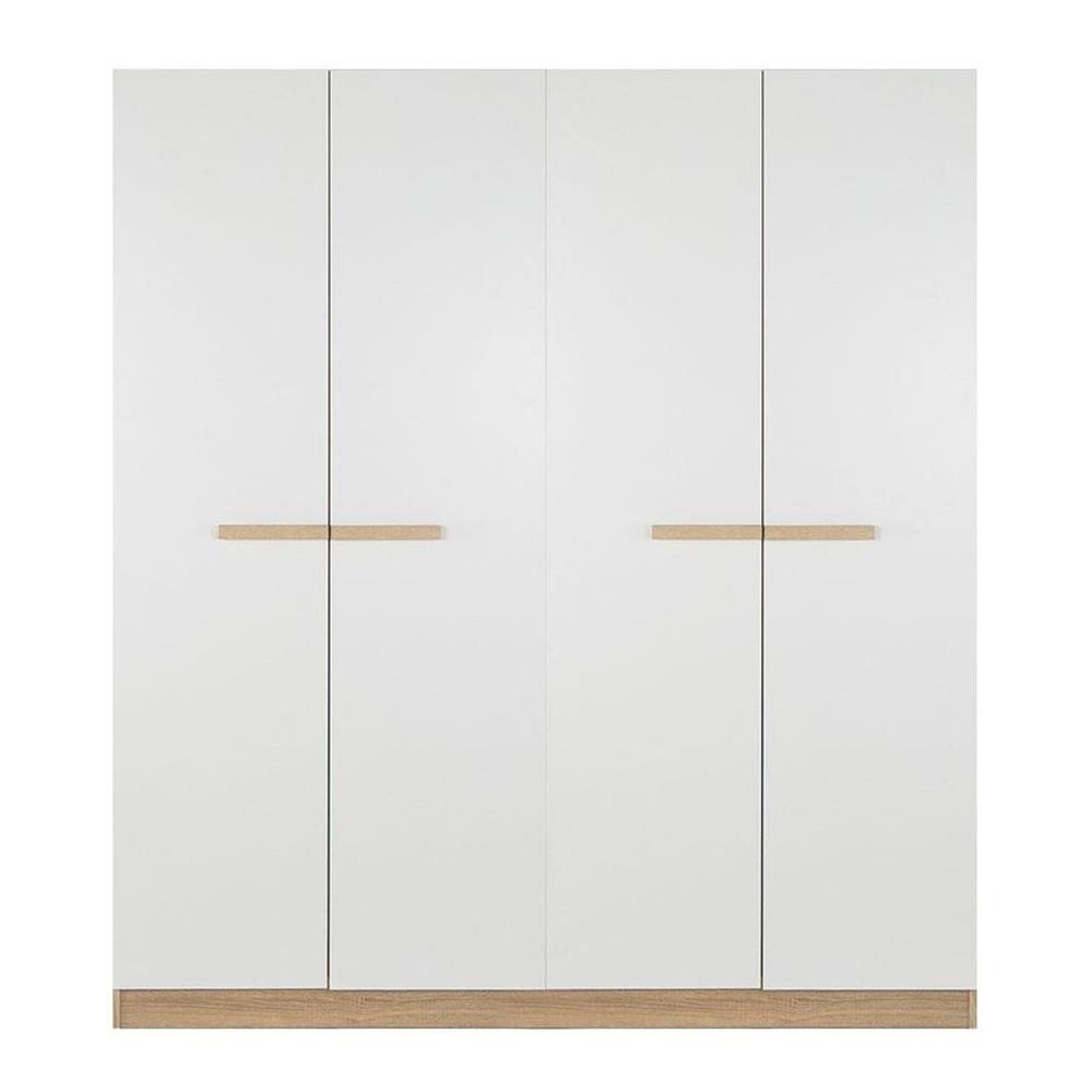 ตู้เสื้อผ้า 4 บานเปิด KONCEPT HANZ 19228235 160 ซม. สีโซลิดโอ๊ค