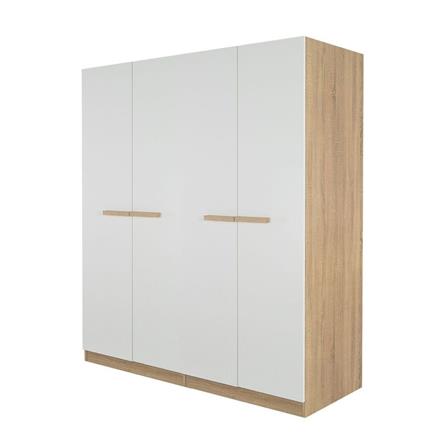 ตู้เสื้อผ้า 4 บานเปิด KONCEPT HANZ 19228235 160 ซม. สีโซลิดโอ๊ค_1