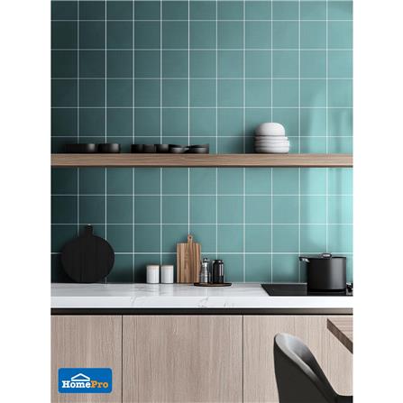 กระเบื้องผนังพอร์ซเลน 4x4 นิ้ว COTTO สลิม ฟอร์มา สีเขียว PM 1 ตร.ม._3