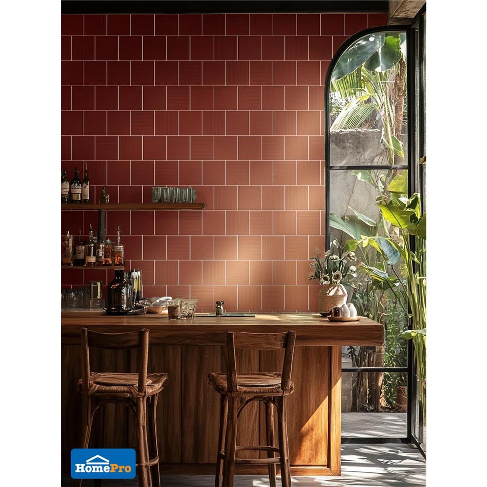 กระเบื้องผนังพอร์ซเลน 4x4 นิ้ว COTTO สลิม ฟอร์มา เทอร่า สีส้ม PM 1 ตร.ม.