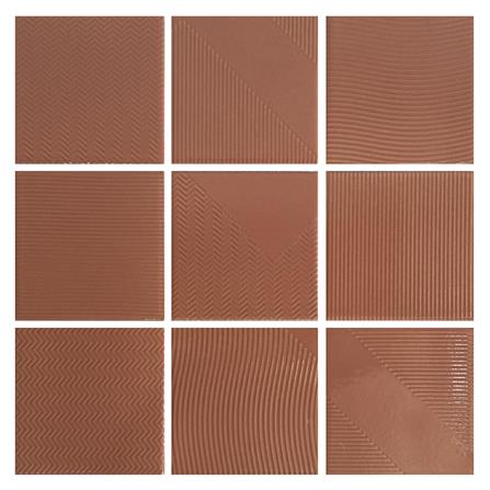 กระเบื้องผนังพอร์ซเลน 4x4 นิ้ว COTTO สลิม ฟอร์มา เทอร่า สีส้ม PM 1 ตร.ม._1