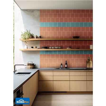 กระเบื้องผนังพอร์ซเลน 4x4 นิ้ว COTTO สลิม ฟอร์มา เทอร่า สีส้ม PM 1 ตร.ม._5