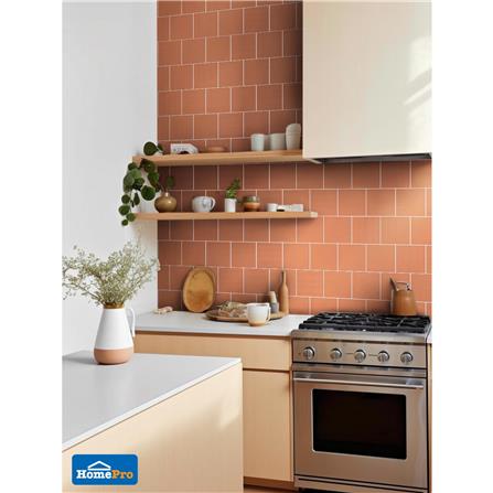 กระเบื้องผนังพอร์ซเลน 4x4 นิ้ว COTTO สลิม ฟอร์มา เทอร่า สีส้ม PM 1 ตร.ม._8