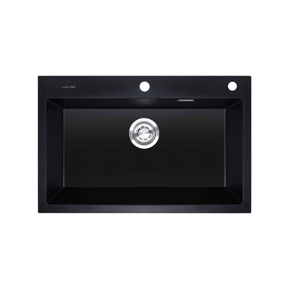 ซิงค์ฝัง 1 หลุม LUCKY FLAME GNS-0851(B) สีดำ