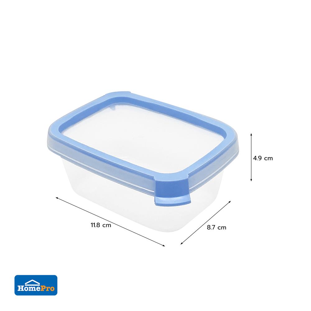กล่องอาหารเหลี่ยม 0.2 ลิตร KECH NEAT สีฟ้า (แพ็ก 2 ชิ้น)