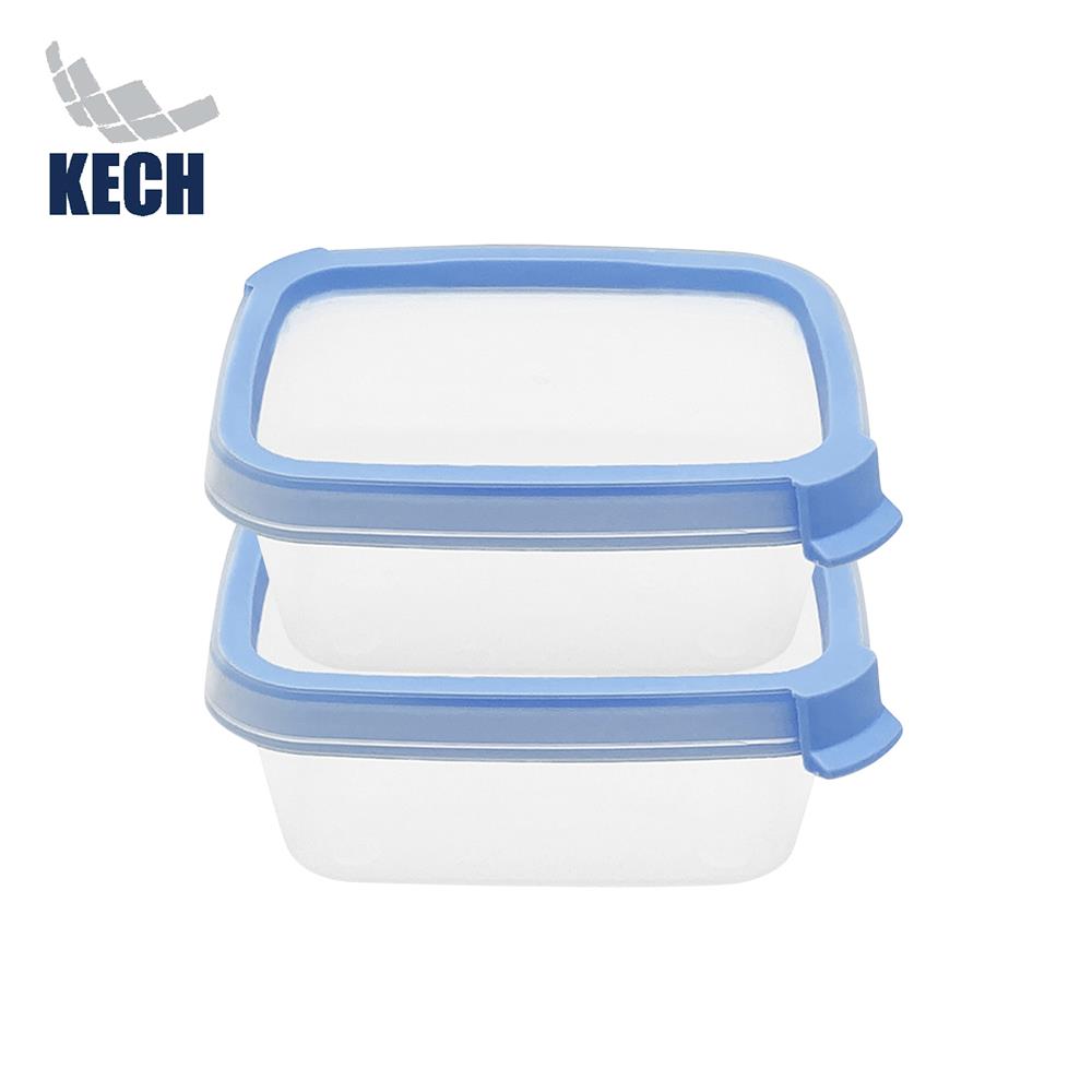 กล่องอาหารเหลี่ยม 0.2 ลิตร KECH NEAT สีฟ้า (แพ็ก 2 ชิ้น)_1