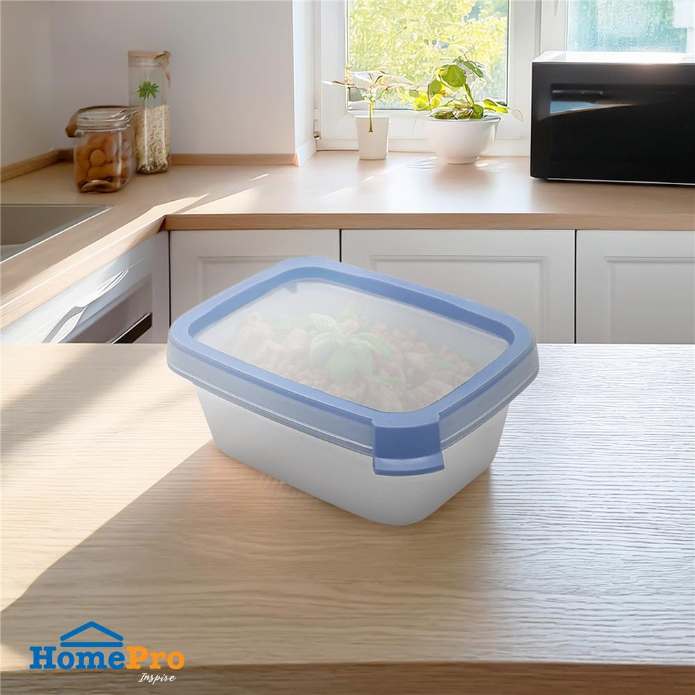 กล่องอาหารเหลี่ยม 0.2 ลิตร KECH NEAT สีฟ้า (แพ็ก 2 ชิ้น)