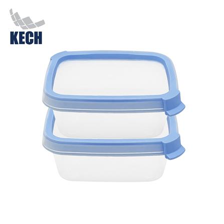 กล่องอาหารเหลี่ยม 0.2 ลิตร KECH NEAT สีฟ้า (แพ็ก 2 ชิ้น)_0