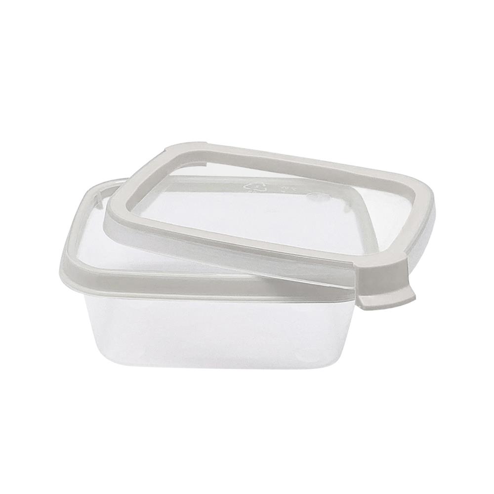 กล่องอาหารเหลี่ยม 0.2 ลิตร KECH NEAT สีเทา (แพ็ก 2 ชิ้น)