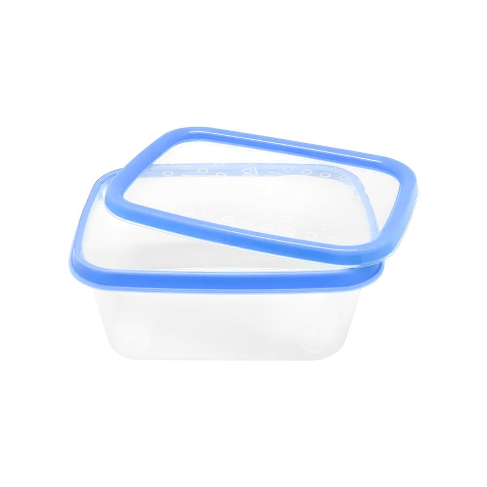 กล่องอาหารเหลี่ยม 0.5 ลิตร KECH NICE สีฟ้า แพ็ก 4 ชิ้น