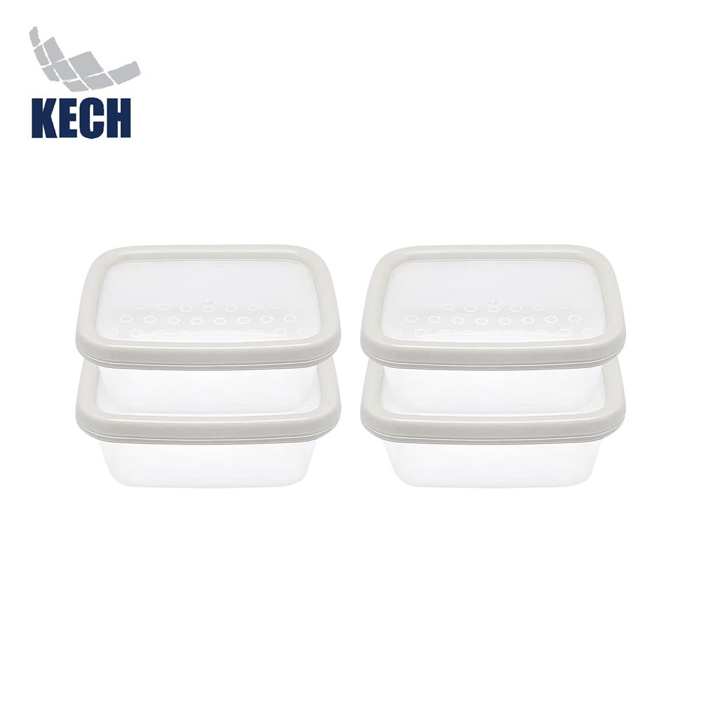 กล่องอาหารเหลี่ยม 0.2 ลิตร KECH NICE สีเทา_0