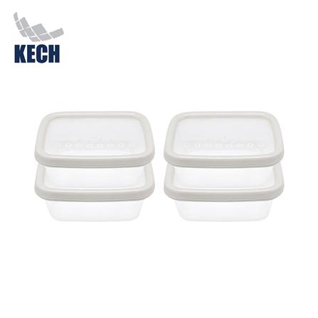 กล่องอาหารเหลี่ยม 0.2 ลิตร KECH NICE สีเทา_1