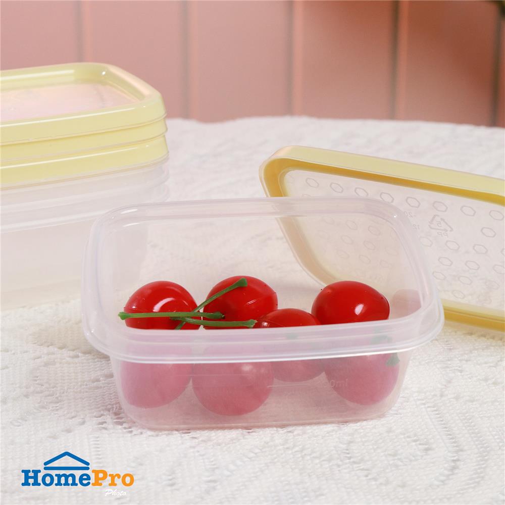 กล่องอาหารเหลี่ยม 0.2 ลิตร KECH NICE สีเหลือง