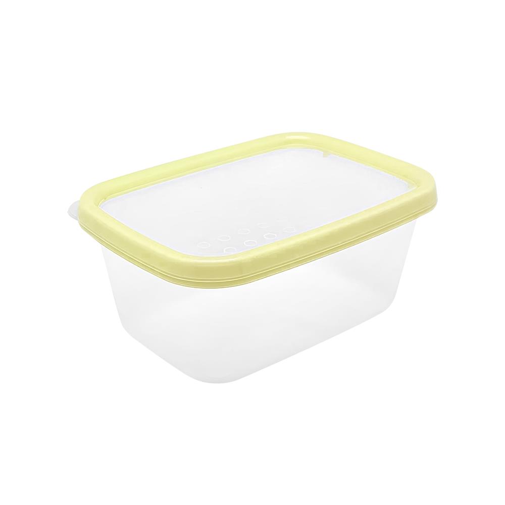 กล่องอาหารเหลี่ยม 0.5 ลิตร KECH NICE สีเหลือง แพ็ก 4 ชิ้น