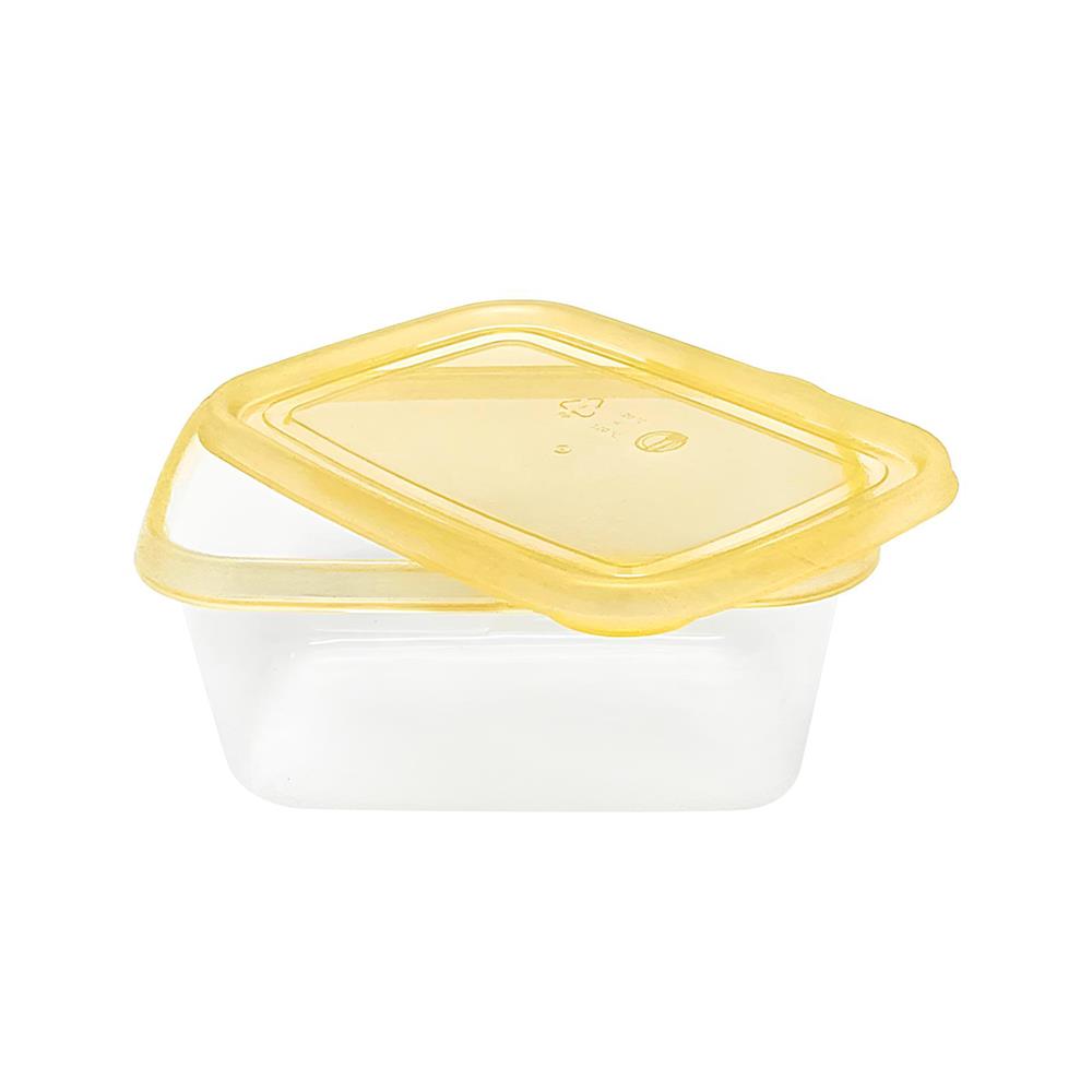 กล่องอาหารเหลี่ยม 0.5 ลิตร KECH NOLA สีเหลือง แพ็ก 4 ชิ้น