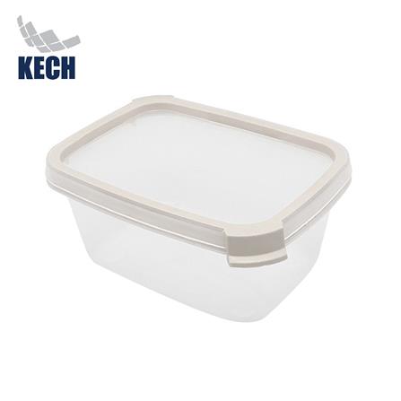 กล่องอาหารเหลี่ยม 0.5 ลิตร KECH NEAT สีเทา_1