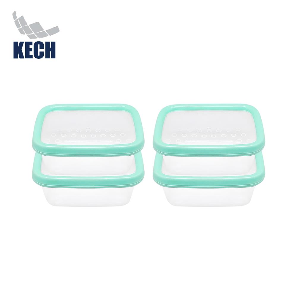 กล่องอาหารเหลี่ยม 0.2 ลิตร KECH NICE สีเขียว_1