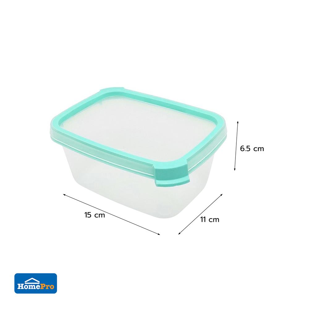 กล่องอาหารเหลี่ยม 0.5 ลิตร KECH NEAT สีเขียว