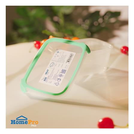 กล่องอาหารเหลี่ยม 0.5 ลิตร KECH NEAT สีเขียว_6