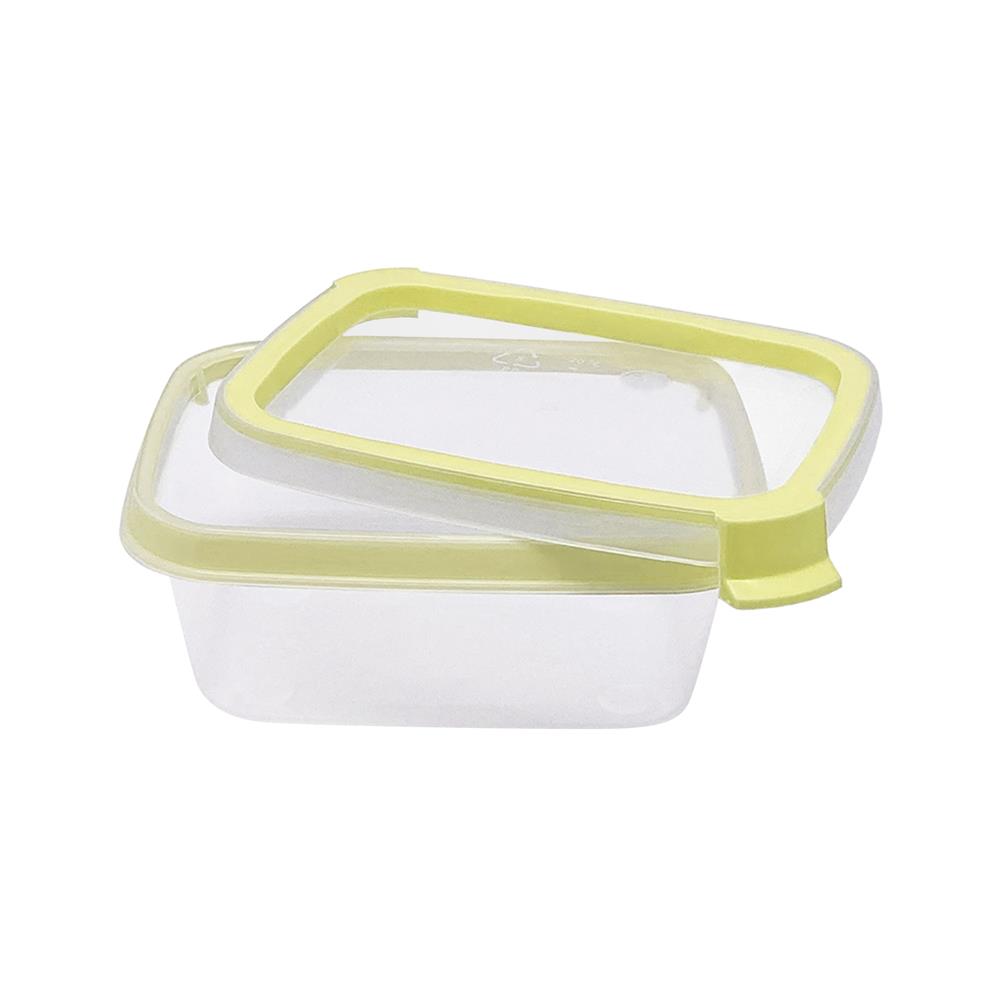 กล่องอาหารเหลี่ยม 0.2 ลิตร KECH NEAT สีเหลือง (แพ็ก 2 ชิ้น)