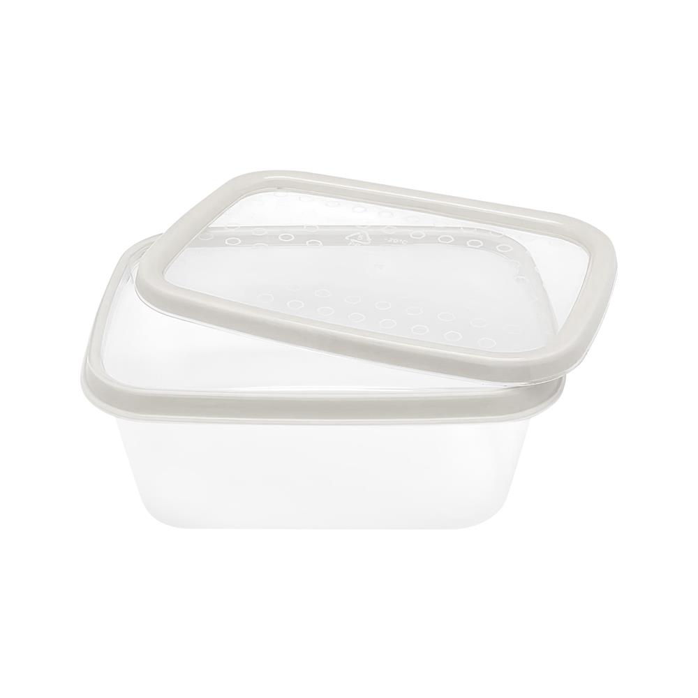 กล่องอาหารเหลี่ยม 0.5 ลิตร KECH NICE สีเทา แพ็ก 4 ชิ้น