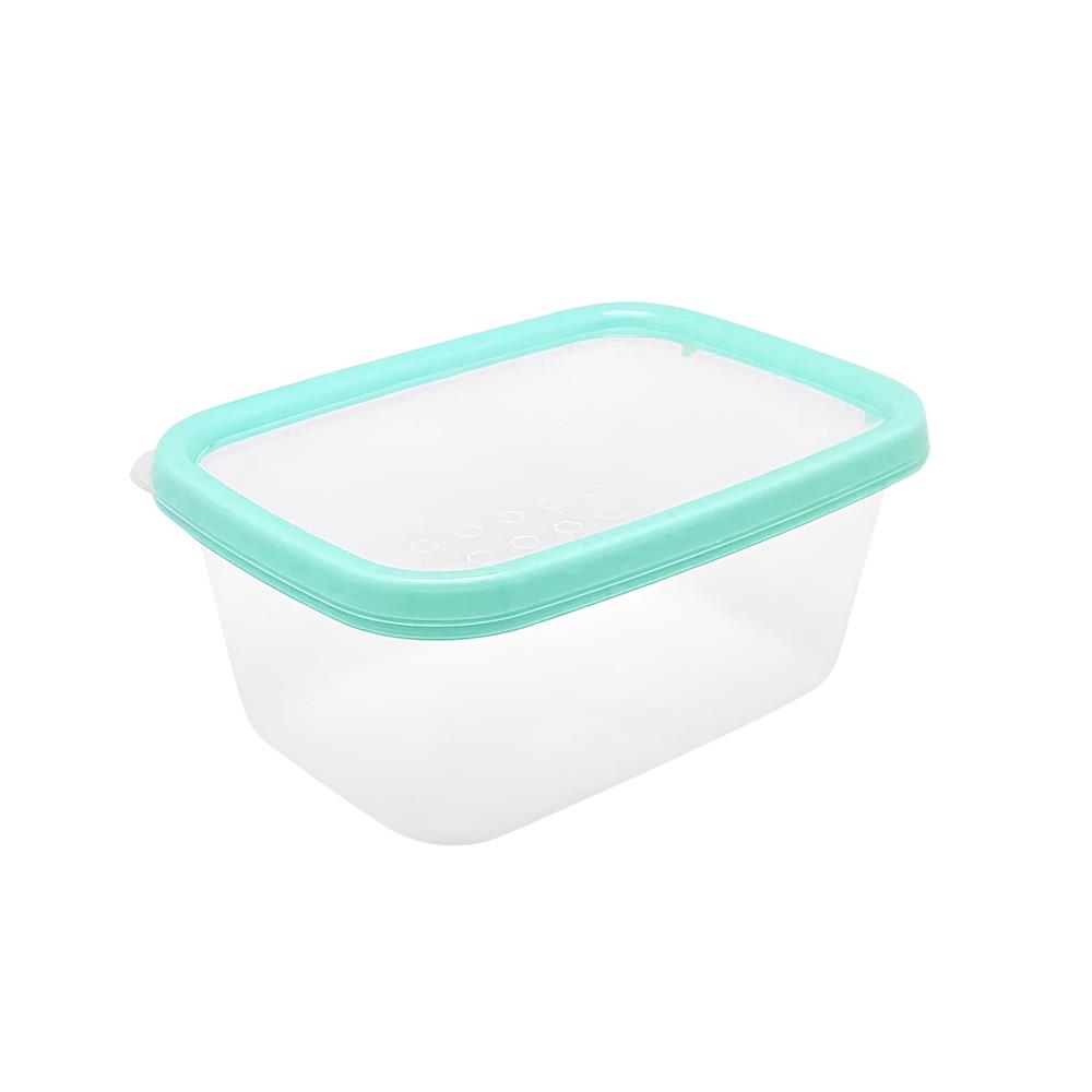 กล่องอาหารเหลี่ยม 0.5 ลิตร KECH NICE สีเขียว แพ็ก 4 ชิ้น