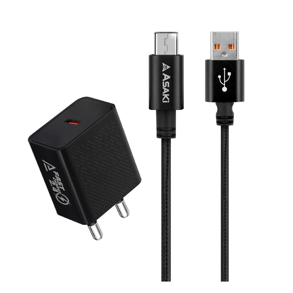 ชุดสายชาร์จ USB TO MICRO ASAKI A-2535