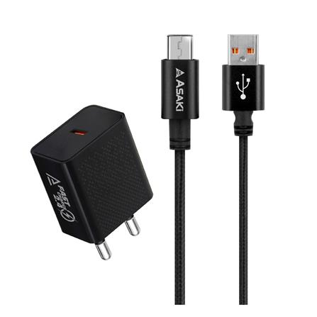 ชุดสายชาร์จ USB TO MICRO ASAKI A-2535