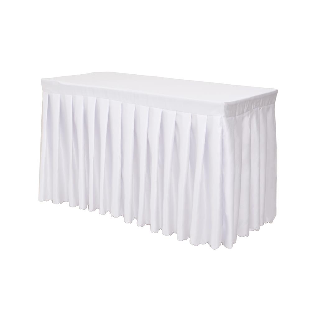 ผ้าคลุมโต๊ะสำเร็จรูปแบบจีบ FURDINI FINE 120X60 ซม. สีขาว