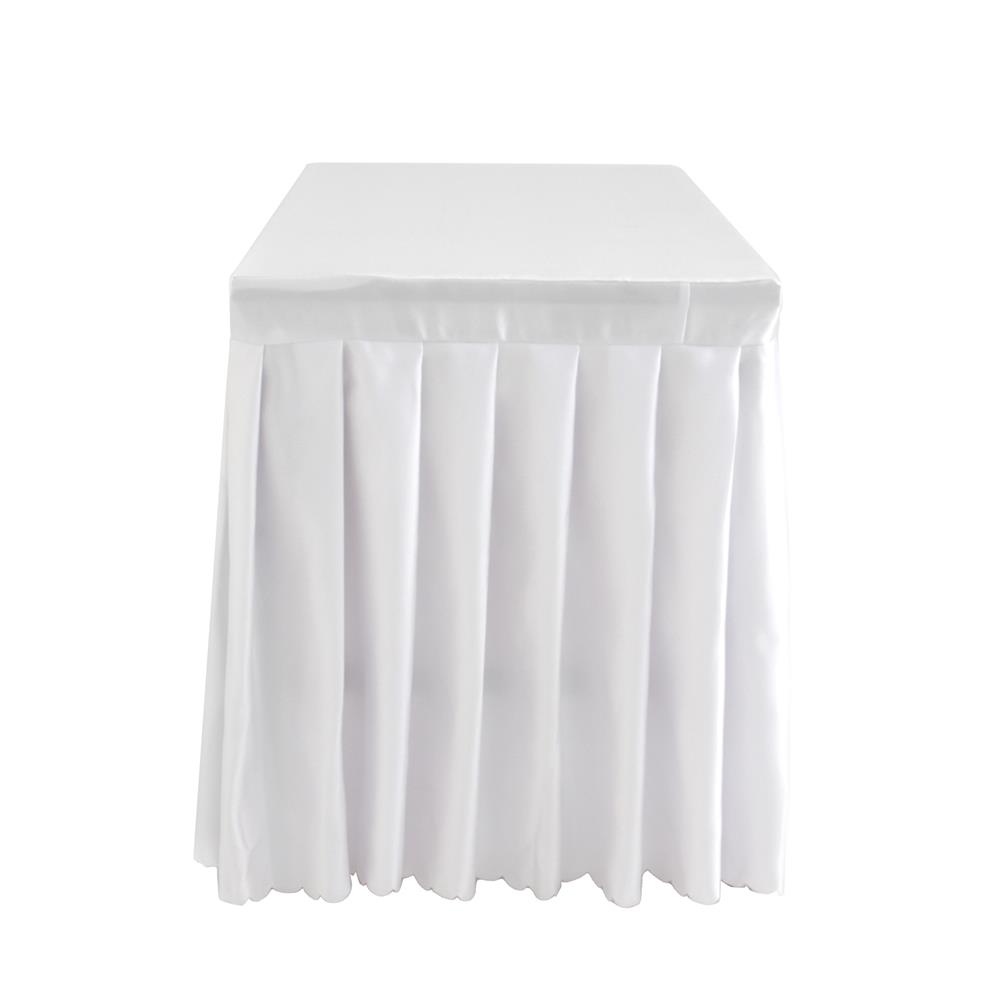 ผ้าคลุมโต๊ะสำเร็จรูปแบบจีบ FURDINI FINE 150X60 ซม. สีขาว
