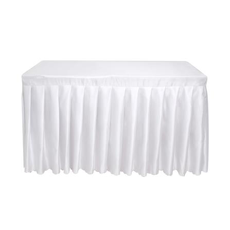 ผ้าคลุมโต๊ะสำเร็จรูปแบบจีบ FURDINI FINE 150X60 ซม. สีขาว_3