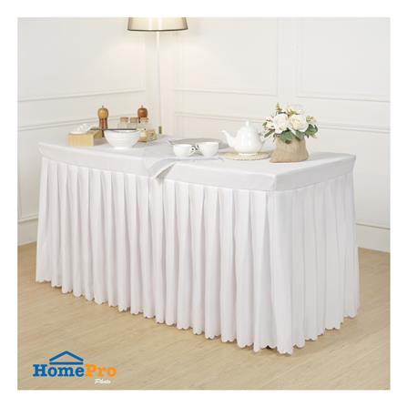 ผ้าคลุมโต๊ะสำเร็จรูปแบบจีบ FURDINI FINE 150X60 ซม. สีขาว_8