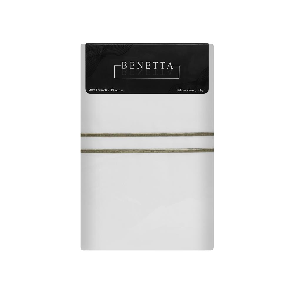 ปลอกหมอนหนุน BENETTA ELEGANCE สี WHITE