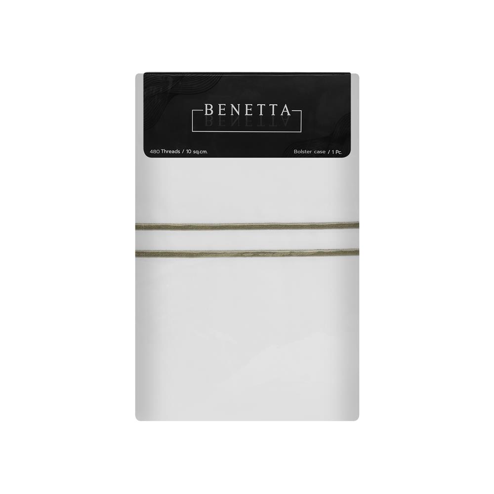 ปลอกหมอนข้าง BENETTA ELEGANCE สี WHITE