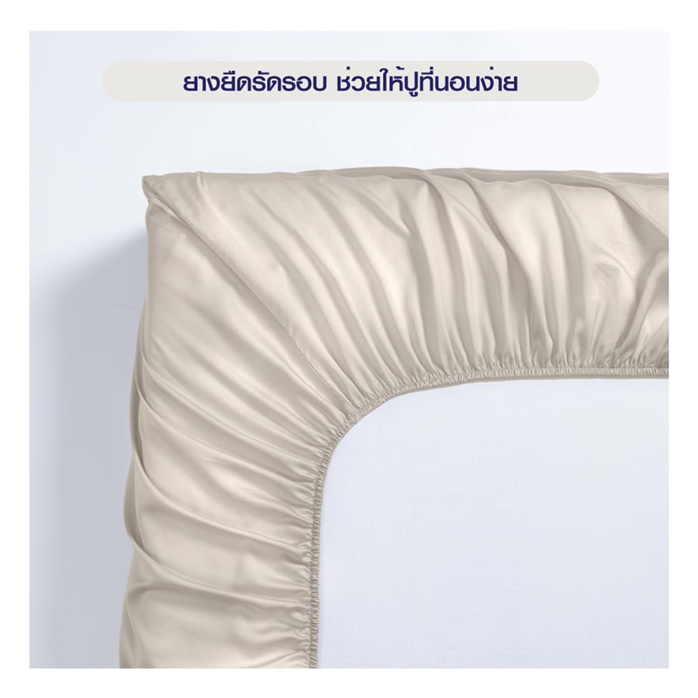 ผ้าปูที่นอน 5 ฟุต BENETTA MIST สี BEIGE