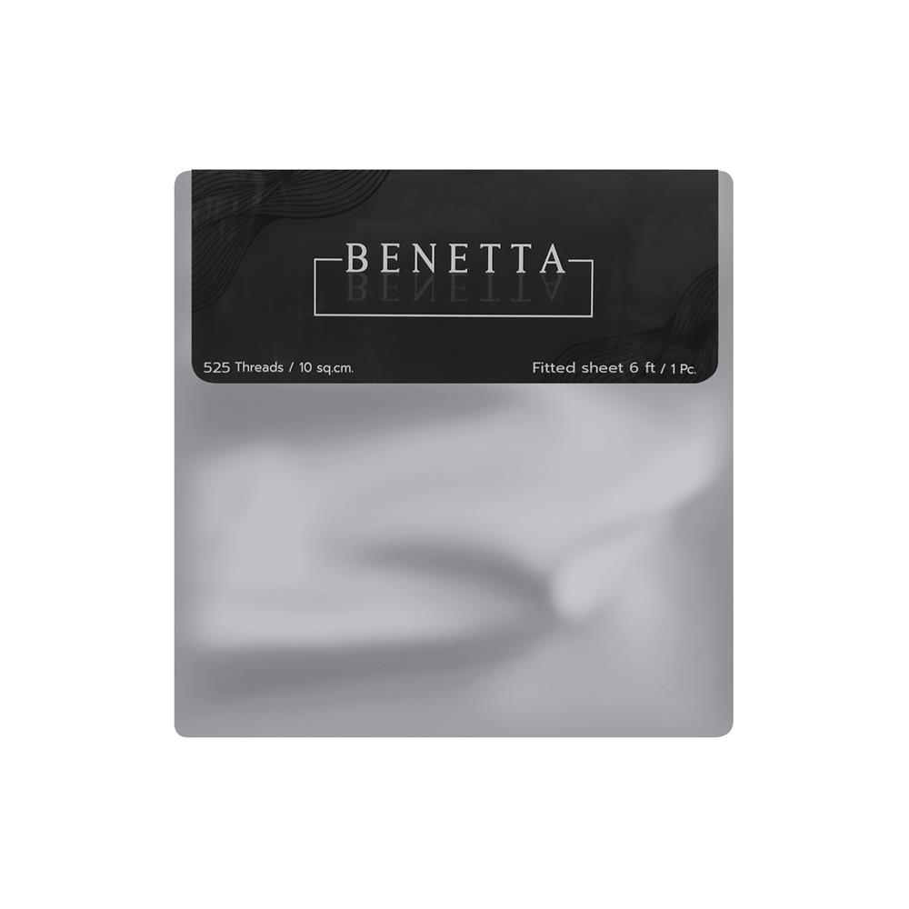 ผ้าปูที่นอน 6 ฟุต BENETTA WISDOM สี METALLIC GREY