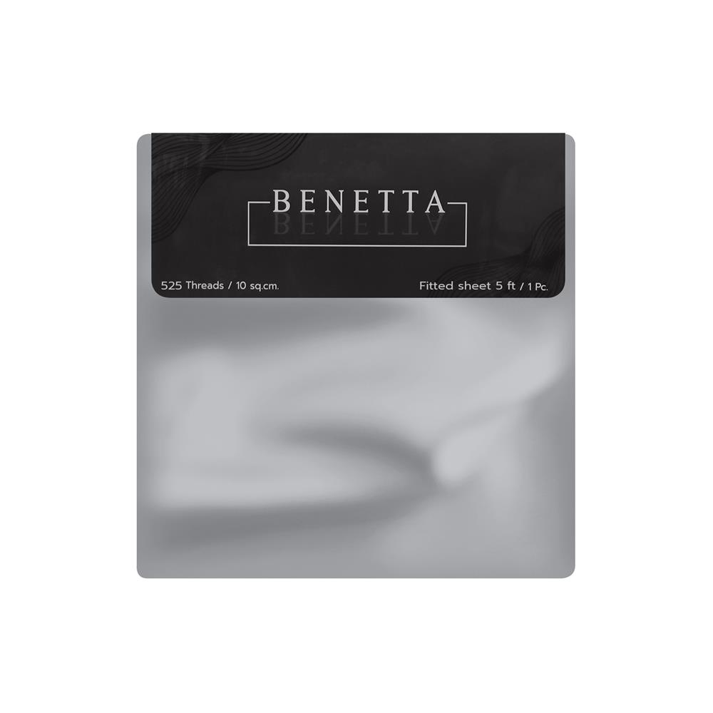 ผ้าปูที่นอน 5 ฟุต BENETTA WISDOM สี METALLIC GREY