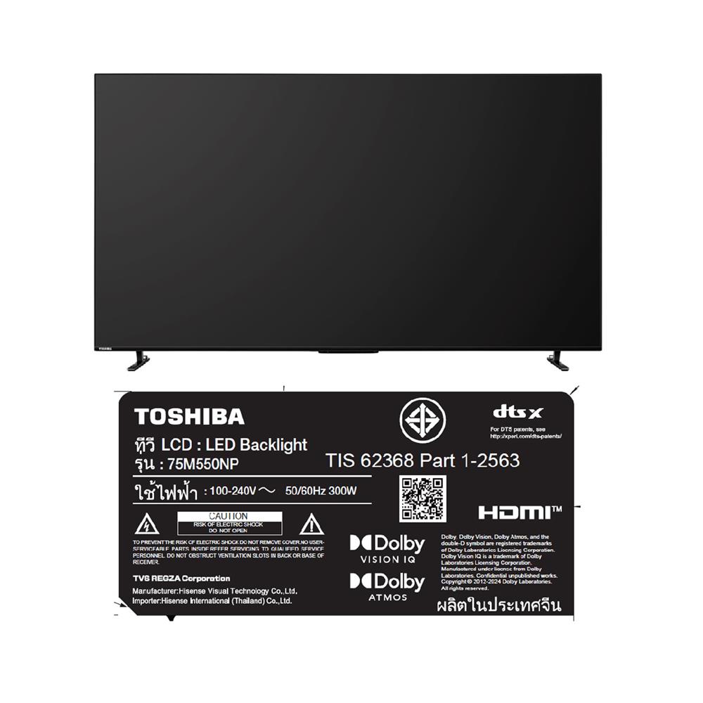 ทีวีคิวแอลอีดี 75 นิ้ว TOSHIBA (4K, QLED, GOOGLE TV) 75M550NP