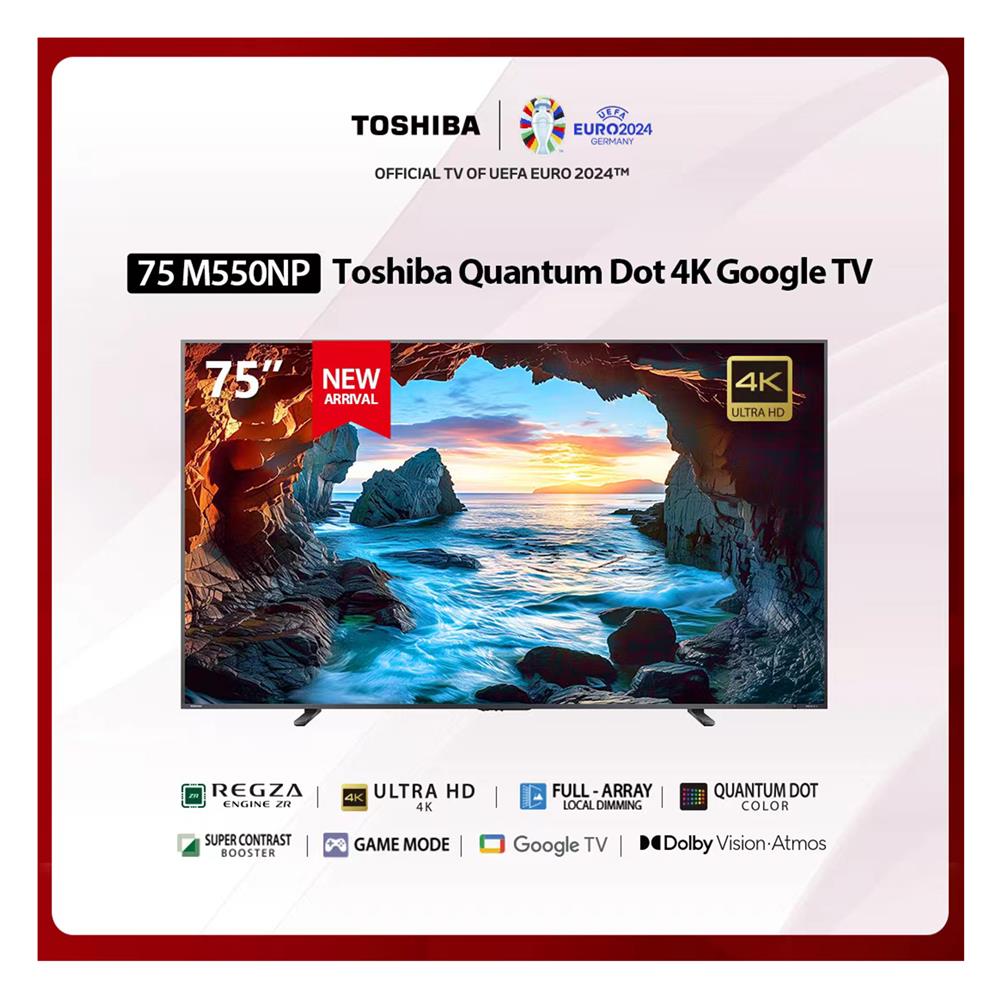 ทีวีคิวแอลอีดี 75 นิ้ว TOSHIBA (4K, QLED, GOOGLE TV) 75M550NP