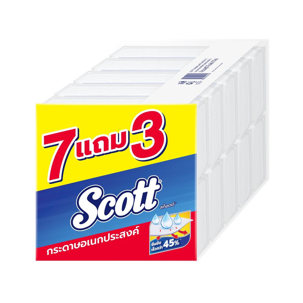 กระดาษอเนกประสงค์ SCOTT 76 แผ่น แพ็ก 7+3
