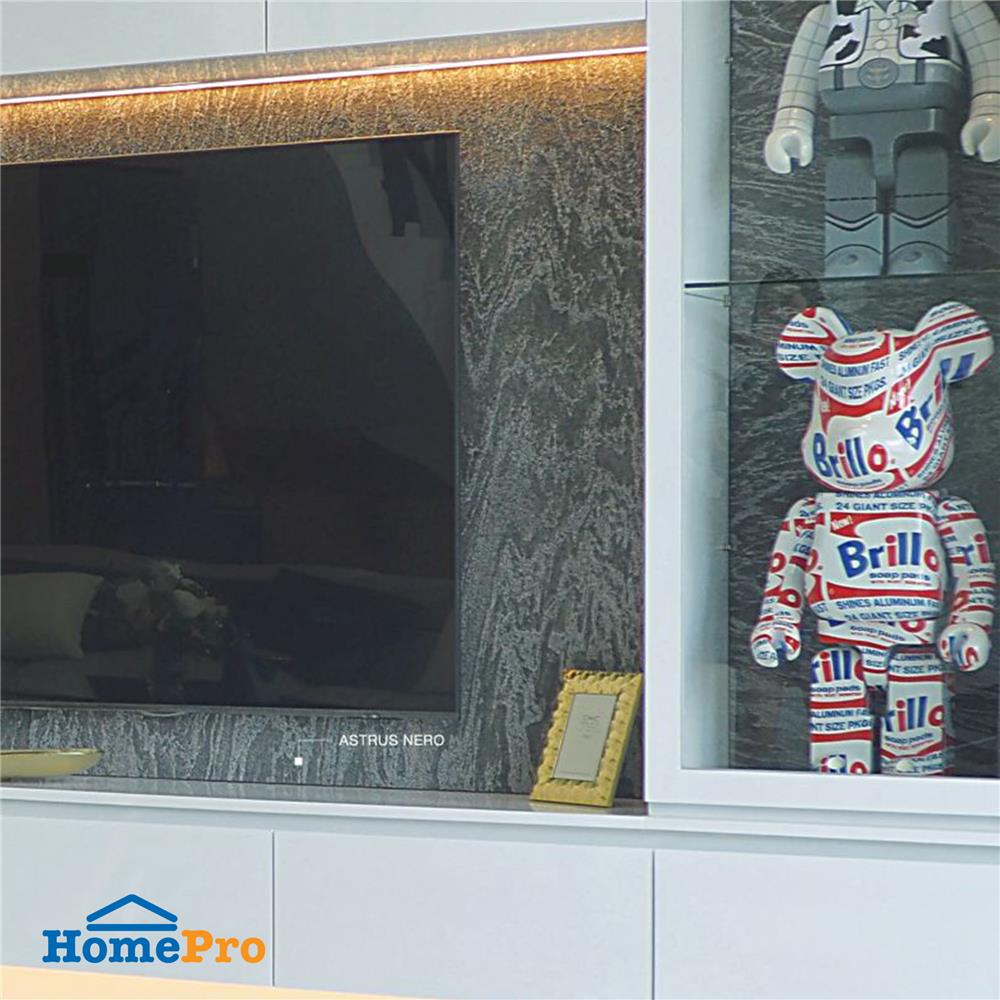 แผ่นตกแต่งผนัง STONE DECOR แอสทรัล เนโร 122x244 ซม.