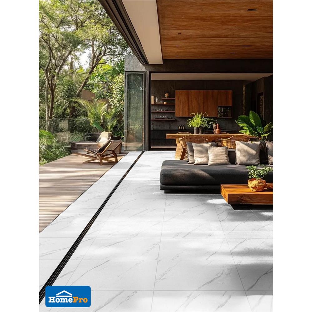 กระเบื้องพื้นพอร์ซเลน 30x60 ซม. TARA บอร์ไนต์ ขาว 1.44 ตร.ม.