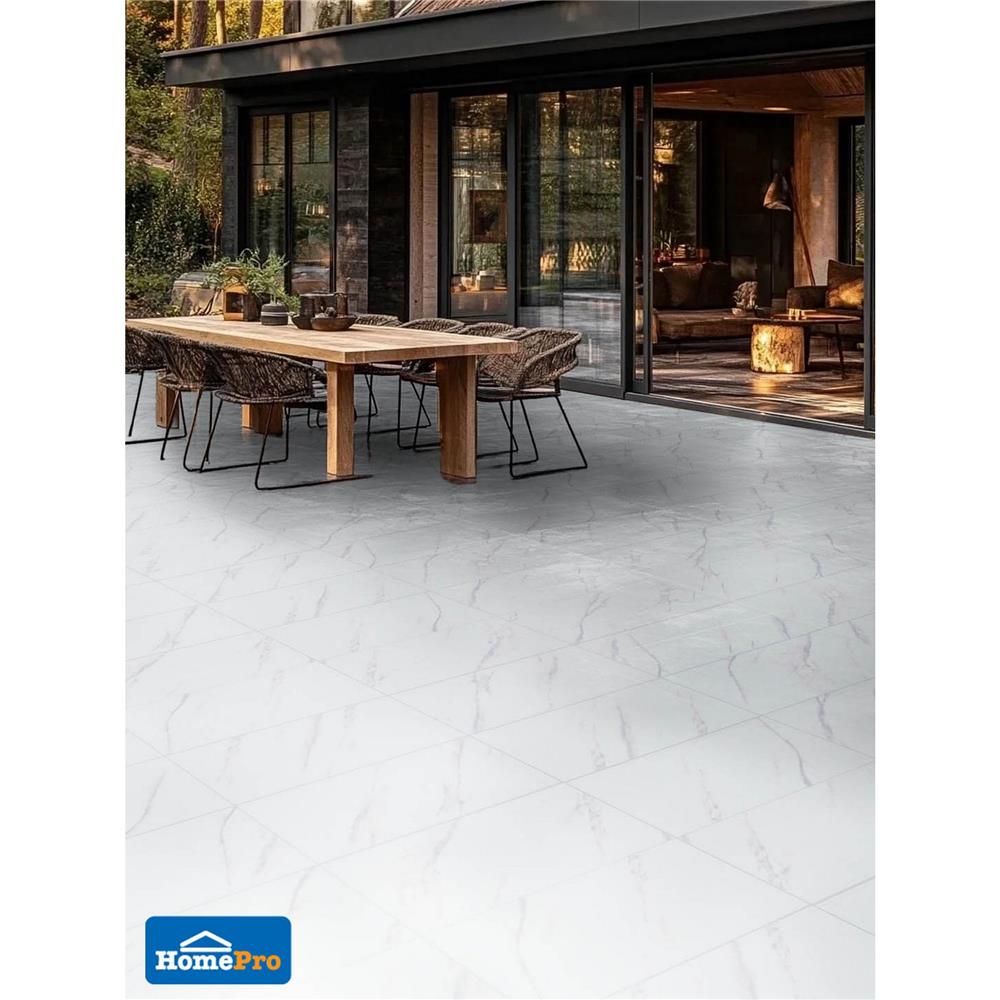 กระเบื้องพื้นพอร์ซเลน 30x60 ซม. TARA บอร์ไนต์ ขาว 1.44 ตร.ม.