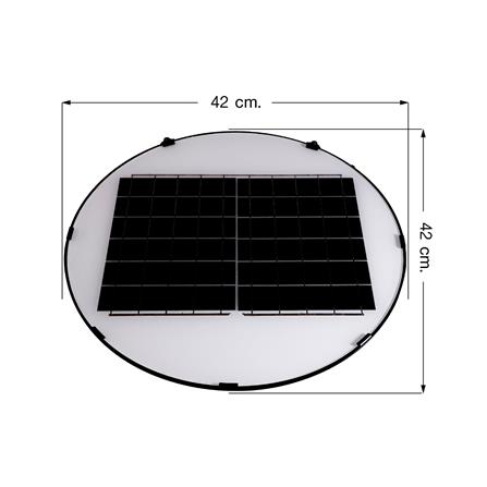 ไฟสนาม SOLAR EVE 201880 500 วัตต์ DAYLIGHT สีดำ_4