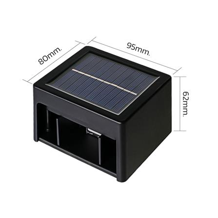 ไฟผนังภายนอก SOLAR LAMPTAN RE-BEAM 3 วัตต์ DAYLIGHT/WARM WHITE สีดำ_8