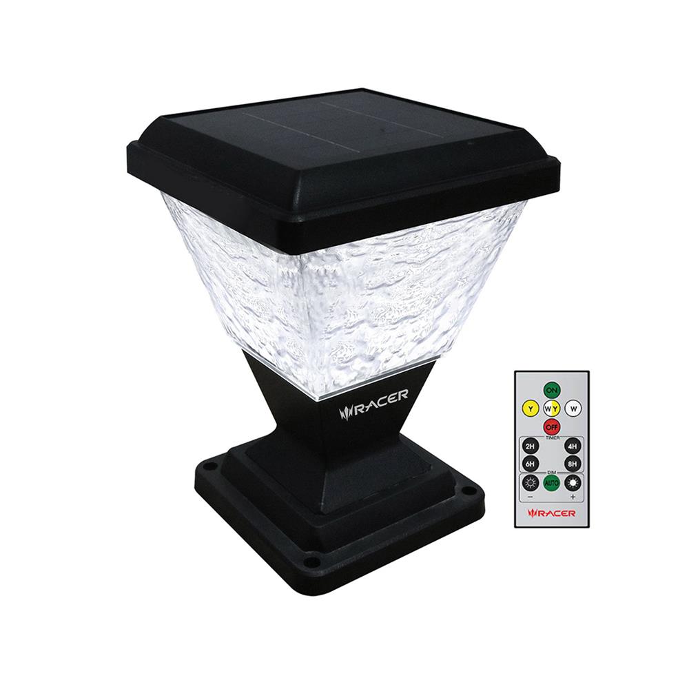 ไฟหัวเสา SOLAR RACER POSTTOP PALACE2 30 วัตต์ DAYLIGHT/COOL WHITE/WARM WHITE สีดำ